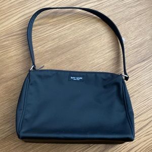 Kate Spade New York Little Black Satin Shoulder Bag Purse